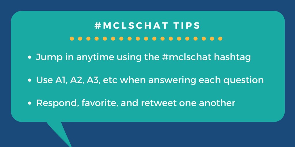 Wondering how to participate? Check out these tips. #mclschat https://t.co/giBWlnoYvc