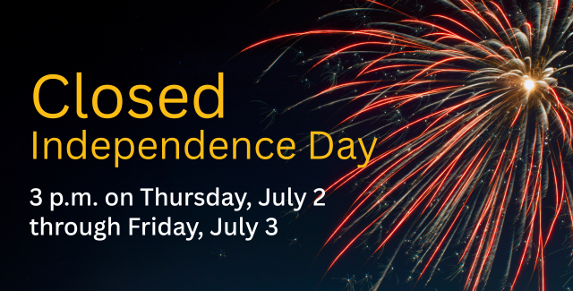 Holiday closing Holiday closing