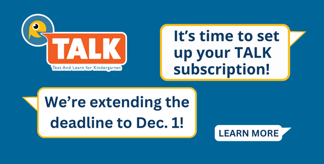 Current TALK libraries: set up your subscription by Dec. 1 to continue service in 2024